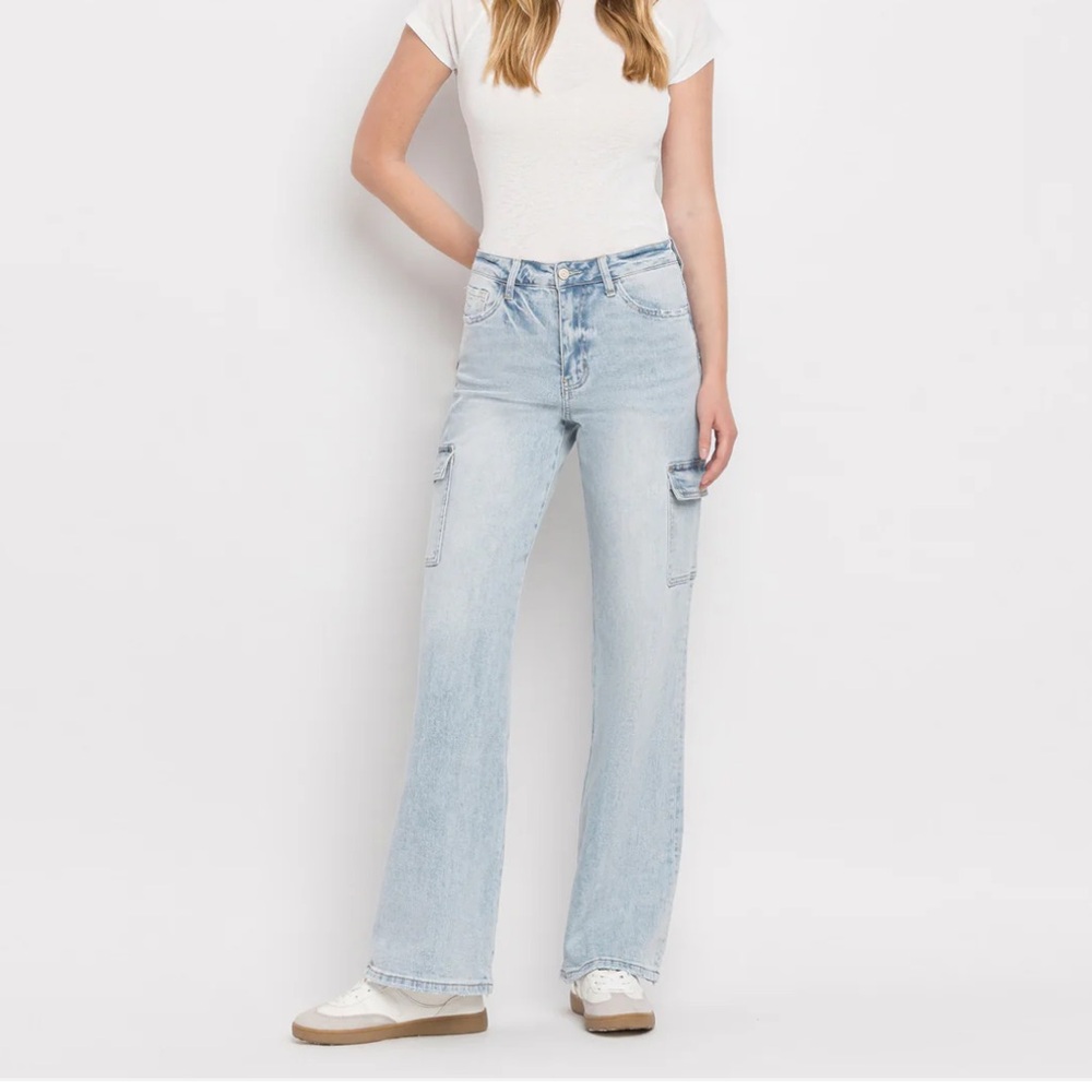Vervet Reverent Super High Rise 90’s Vintage Utility Straight Jeans